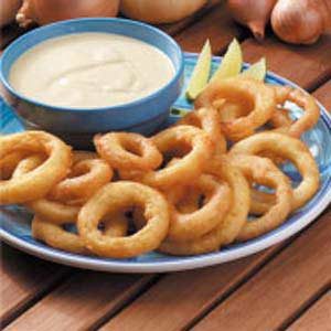 Onion Rings Lime Dipping Sauce