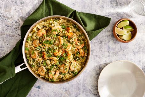 Salsa Verde Shrimp & Rice